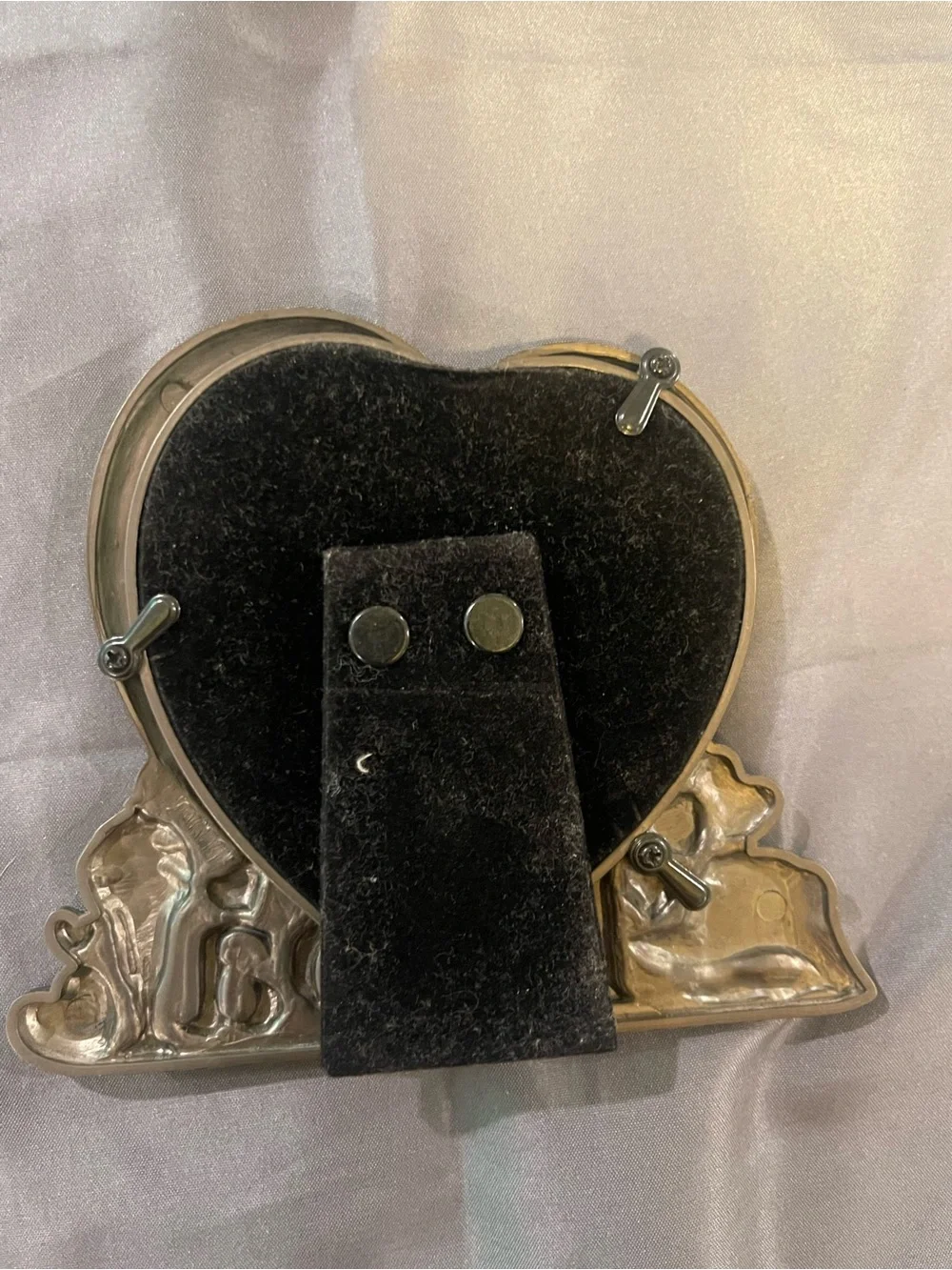 Heart-Shaped 'Papa' Photo Frame in Silver Tone